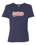 Speakeasy Womens Relaxed Fit Baseball Tail T-Shirt